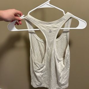 Lululemon Swiftly Tech razorback tank size 6, off white